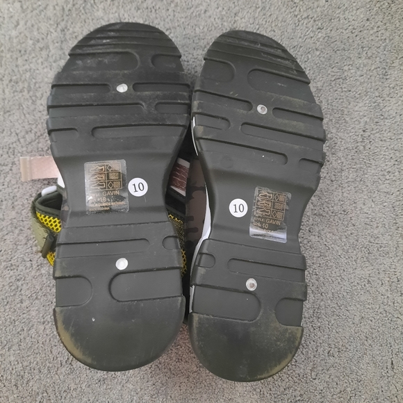 YOKI Gavins Chunky Heel Hook Loop Strap Camo Sandals Women 10 - Picture 7 of 9